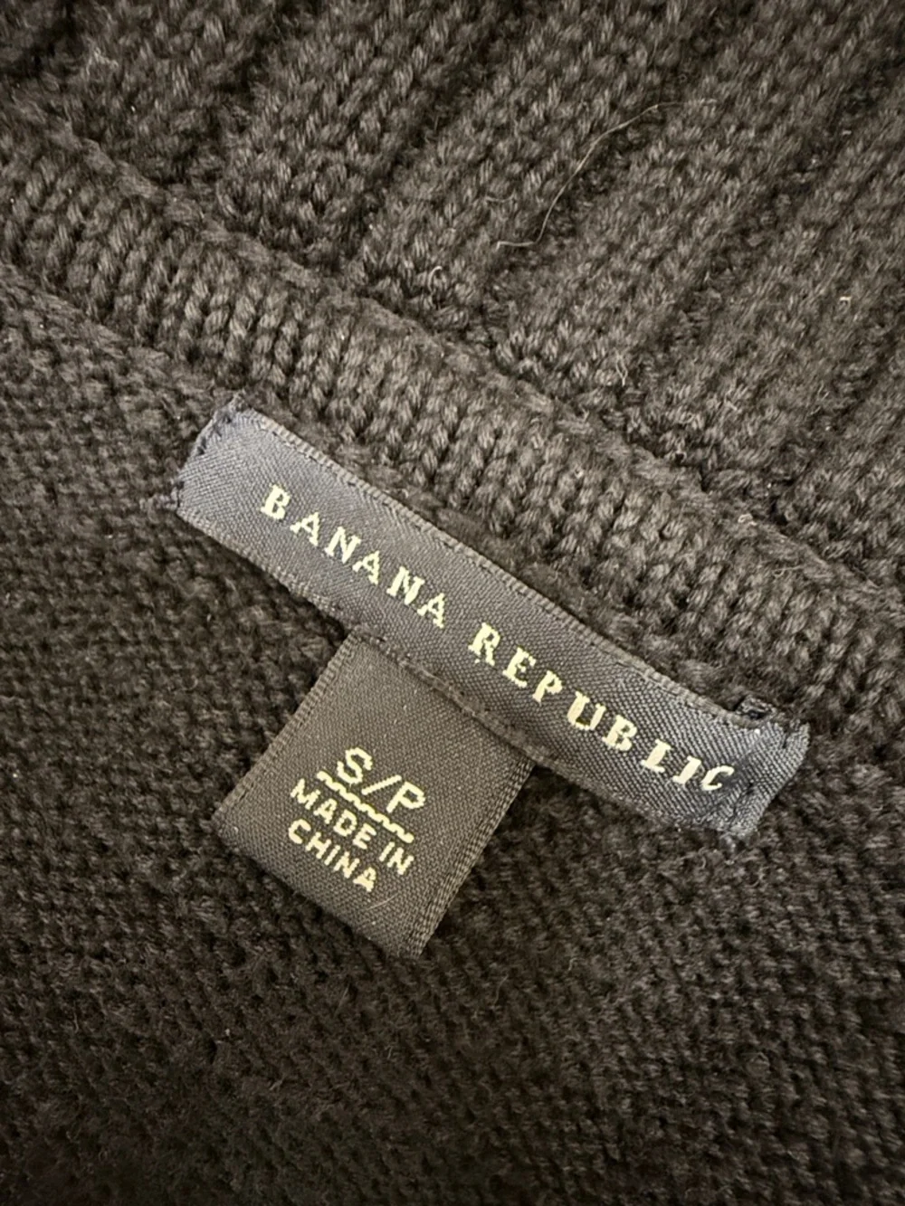 Banana Republic Black Short Sleeve Ribbed Cardigan with Hood - Picture 5 of 5